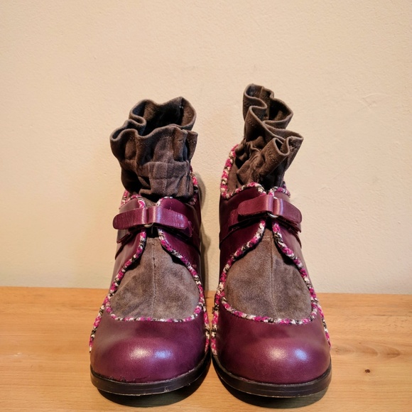 Morenatom Shoes - Morenatom flare heel victorian pinup ankle booties